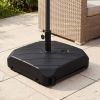 211 LBS Fillable Patio Umbrella Base with Wheels and Telescopic Pull Rod