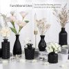 12pcs Glass Black Bud Vases Set, Small Vases for Flowers, Bud Vase for Centerpieces in Bulk, Mini Vintage Vase for Rustic Wedding Decorations