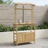 Outdoor Bar Table Natural 43.3 x 19.7 x 82.7 in Bamboo