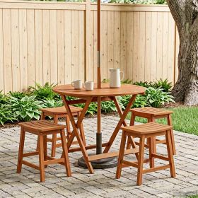Folding Garden Table Brown Ã˜ 35.43 x 29.53 in