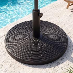 Concrete Patio Umbrella Base with Rattan Pattern for Lawn
