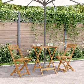 Folding Patio Table 23.6"x23.6"x29.5" Solid Acacia Wood