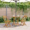 Folding Patio Table 27.6" Solid Acacia Wood