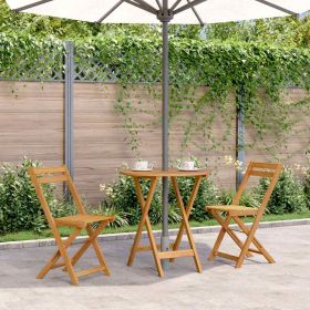 Folding Patio Table 27.6" Solid Acacia Wood