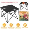 Portable Folding Camp Table 18.5"Ã—18.5" â€“ Ultralight 2 lb, 44 lb Load, 600D Oxford Top, Built-in 2 Cup Holders, Pop-Up Setup