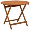Folding Garden Table Brown Ã˜ 35.43 x 29.53 in