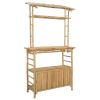 Outdoor Bar Table Natural 43.3 x 19.7 x 82.7 in Bamboo