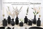 12pcs Glass Black Bud Vases Set, Small Vases for Flowers, Bud Vase for Centerpieces in Bulk, Mini Vintage Vase for Rustic Wedding Decorations