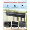 Balcony Hanging Table, 12 x 48 in Folding Balcony Railing Table, Outdoor Balcony Bar Table for Railings, 50 lbs Loading, Fit Railing from 1" to 4.3"