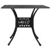 Patio Table Black 35.4"x35.4"x28.7" Cast Aluminum