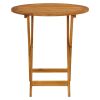 Folding Patio Table 27.6" Solid Acacia Wood