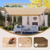 206"x118" Outdoor Canopy UV Block Shelter Shade Sail Canopy UV Block Sun Shade with UPF 50+, Waterproof High-Density Polyester Fabric