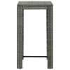 Patio Bar Table Gray 23.8"x23.8"x43.5" Poly Rattan
