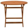 Folding Garden Table Brown Ã˜ 35.43 x 29.53 in