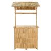 Outdoor Bar Table Natural 45.28 x 37.40 x 84.25 in Bamboo