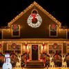 48in Pre-lit Snow Flocked Christmas Wreath, Lighted Artificial Xmas Wreath with 150 Warm White Lights and 450 PVC Tips and DIY Ornaments