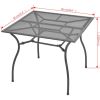 Patio Table 35.4"x35.4"x28.3" Steel Mesh