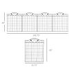 Garden Fence, 4 Pack, 44 in(H) x 12 ft(L) Folding Garden Fence Border, No Dig Ground Stake Metal Fence Panels for Outdoor Patio Yard Landscape