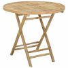 Garden Table Natural 31.50 x 27.56 in Bamboo