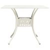 Patio Table White 35.4"x35.4"x28.7" Cast Aluminum