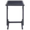 Patio Table Black 43.3"x20.9"x28.3" Glass and Poly Rattan