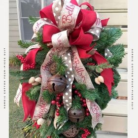 A Christmas Door Hanging Christmas Decorations Holiday Accessories Birthday Party Supplies (Option: 1Pc)