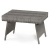 Folding Patio PE Rattan Side Coffee Table Garden Furniture