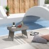 Folding Patio PE Rattan Side Coffee Table Garden Furniture