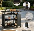 L-Shaped Home Bar Unit Liquor Bar Table with Glasses Holders And Shelves for Kitchen Dining Room Bar Counter Storage