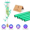 Solar Butterfly Wind Chime with Aluminum Tubes 7 Color Changing Wind Chime for Outside IP44 Waterproof Outdoor Garden Yard Decor