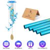 Solar Butterfly Wind Chime with Aluminum Tubes 7 Color Changing Wind Chime for Outside IP44 Waterproof Outdoor Garden Yard Decor